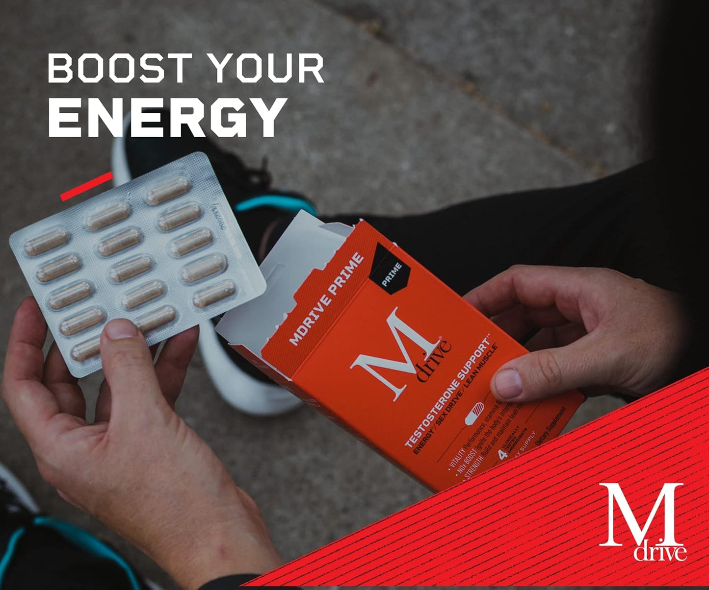 Mdrive Prime Start Supplement Boosts Energy, Strength, Lean Muscle, Digestion, Immune Health, Nitric Oxide, and Recovery
