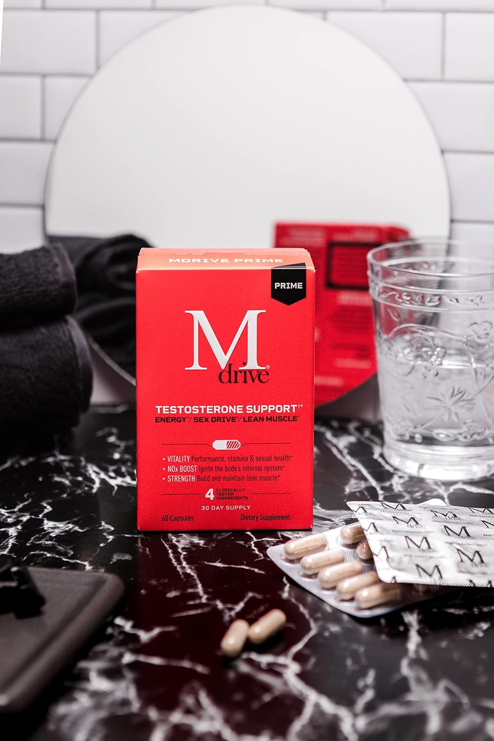 Mdrive Prime Start Supplement Boosts Energy, Strength, Lean Muscle, Digestion, Immune Health, Nitric Oxide, and Recovery