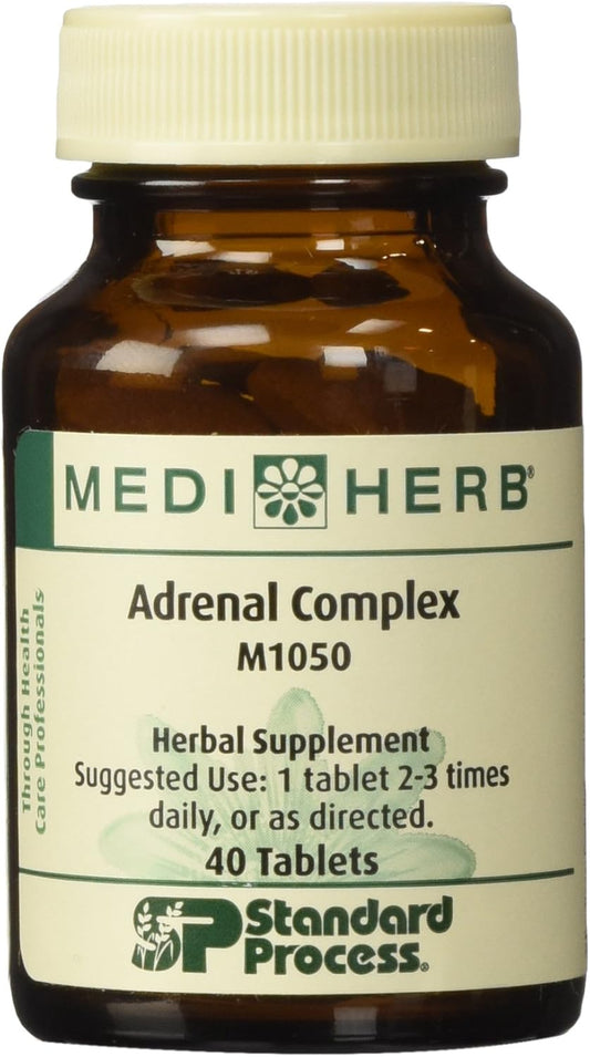 Medi Herb Adrenal Complex Supplement - 40 Tablets for Adrenal Health