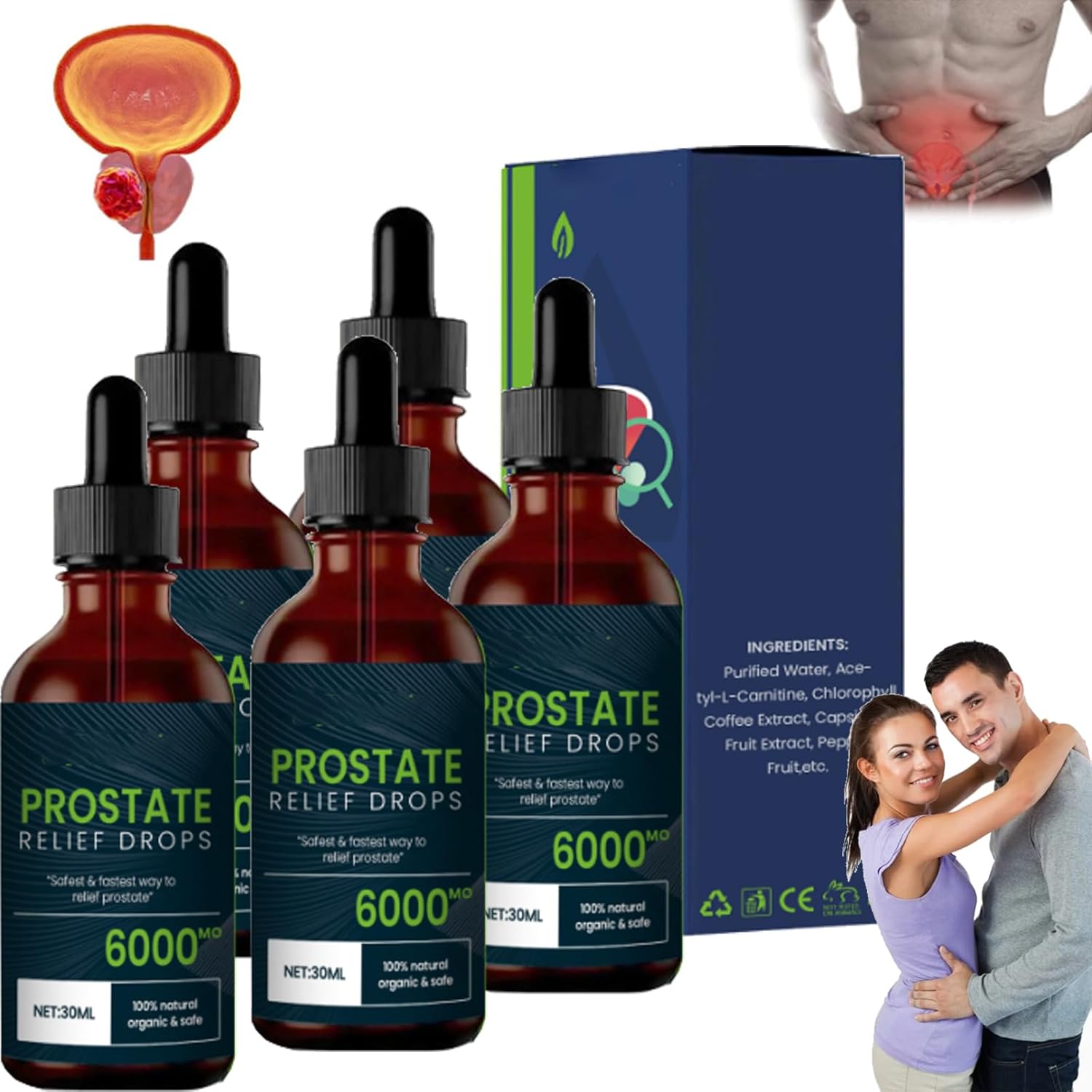 Medicare™ Prostate Treatment Drops - 30/90/150ml - Prostate Enlargement Relief - 5pcs