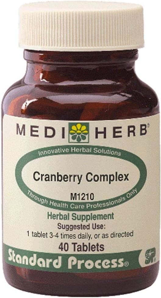 MEDIHERB Cranberry Complex Tablets - Supports Urinary Tract Health - Promotes Healthy Flora - Organic Herbal Supplement - 40 Tablets