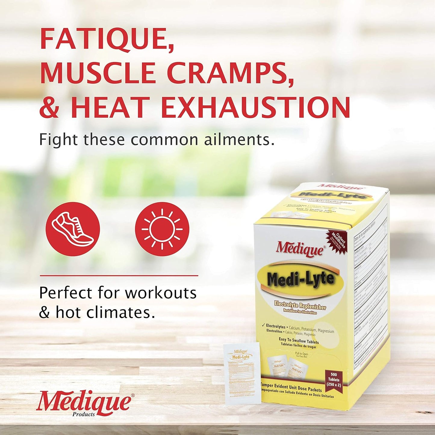 Medique 03033 Electrolyte Tablets with Potassium Chloride for Cramps, 400-Tablet Pack
