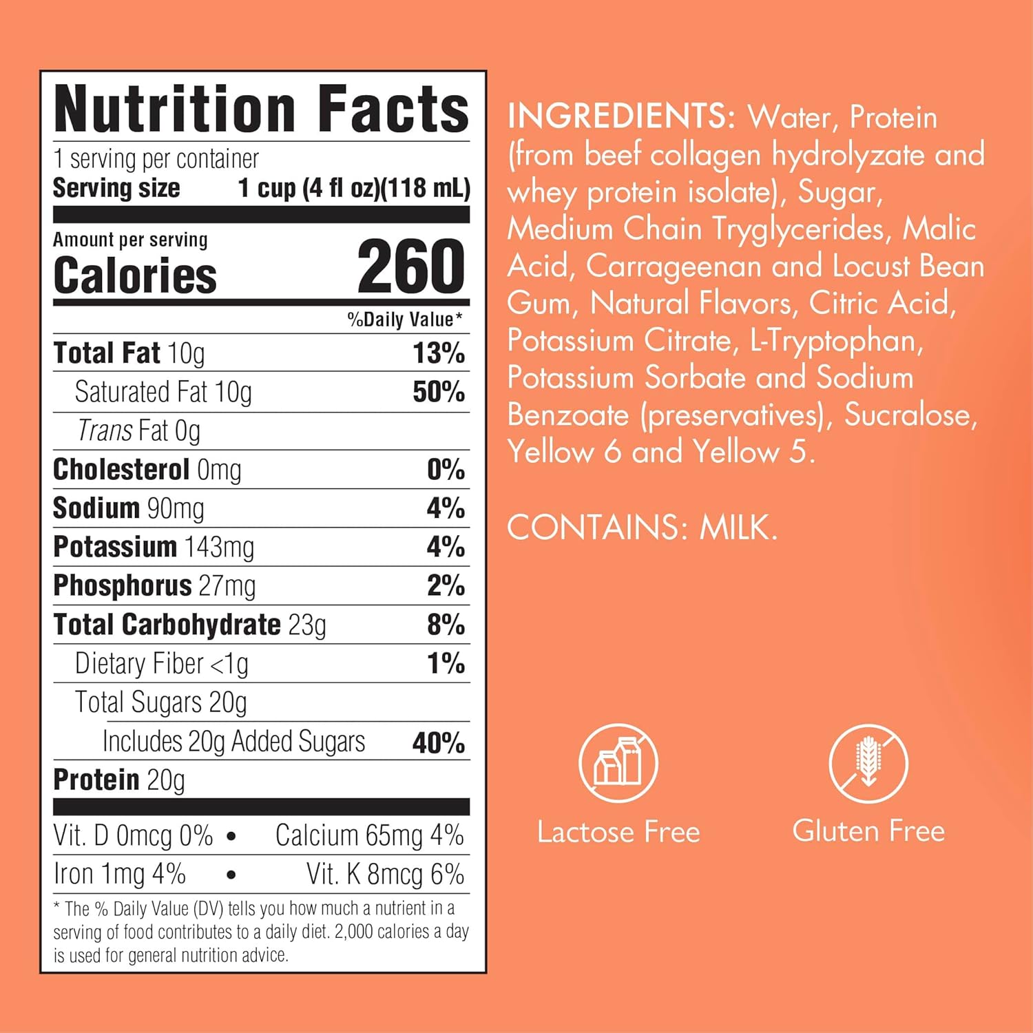 Medtrition Gelatein MCT Peach Mango Protein Snack: Ideal for Swallowing Difficulties & Fluid Restricted Diets (12 Pack)