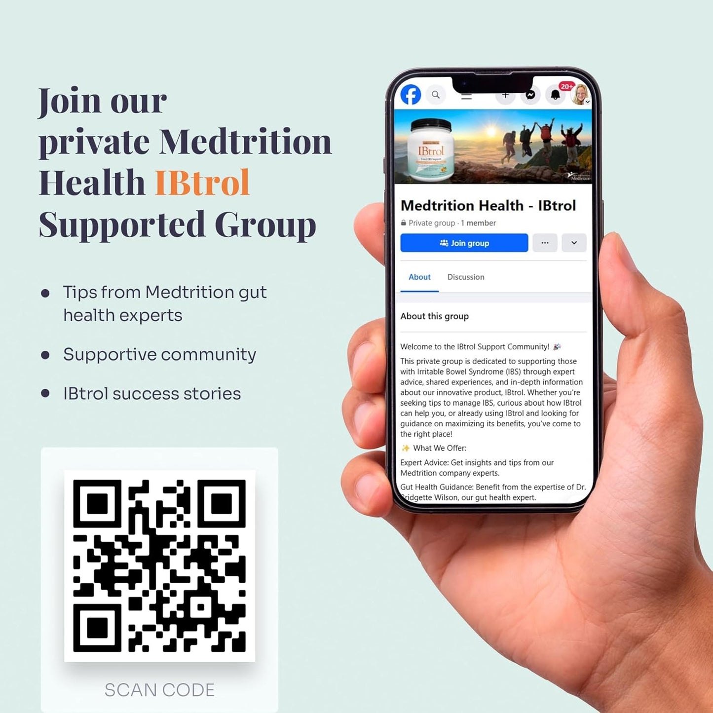 Medtrition IBtrol® 3-in-1 IBS Gut Health Supplement - Psyllium, Prebiotic, Probiotics - Manage IBS Symptoms, Gas, Bloating, Diarrhea, Constipation - 60 Servings (Orange Flavor)