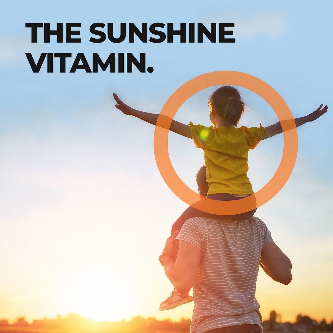 Mega-Potency Vitamin D3 5000 IU Softgels for Bone Health and Immune Support, Rapid-Release Formula, Gluten Free