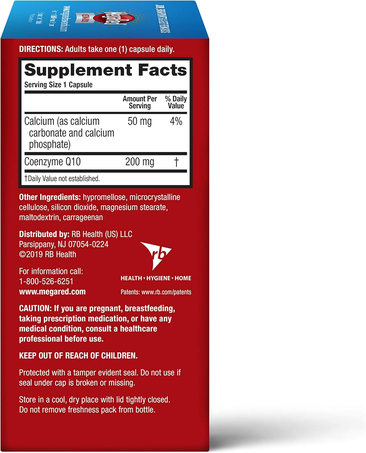 MegaRed CoQ10 200mg Capsules - 90 Count Box, Heart Health Support, Cellular Energy, Antioxidant, Sugar-Free