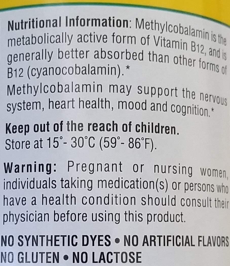 Members Mark Sublingual Vitamin B12 5000mcg - 900 Count Package