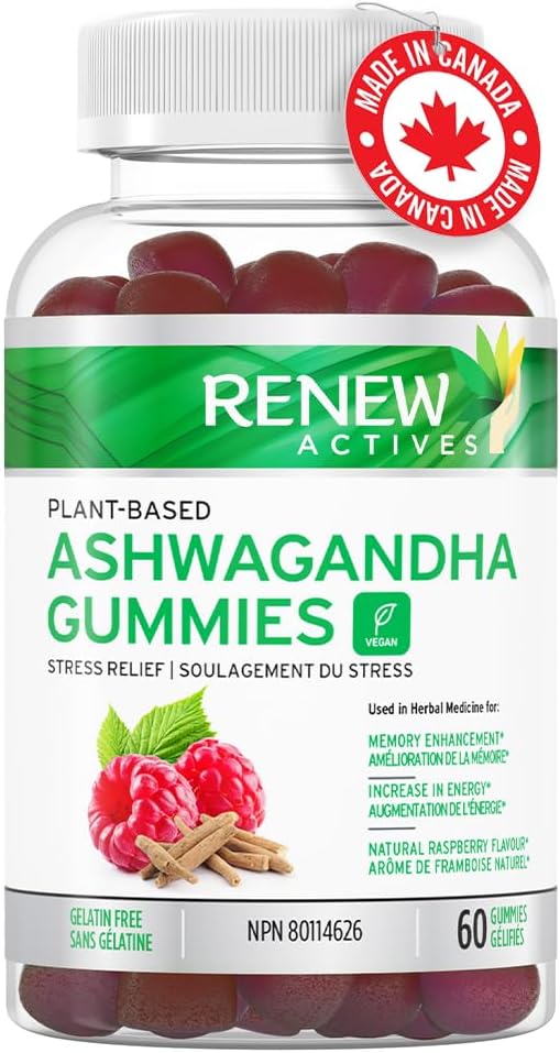 Memory and Energy Boost Ashwagandha Gummies - Rejuvenative Tonic for Health - 60 Gummies