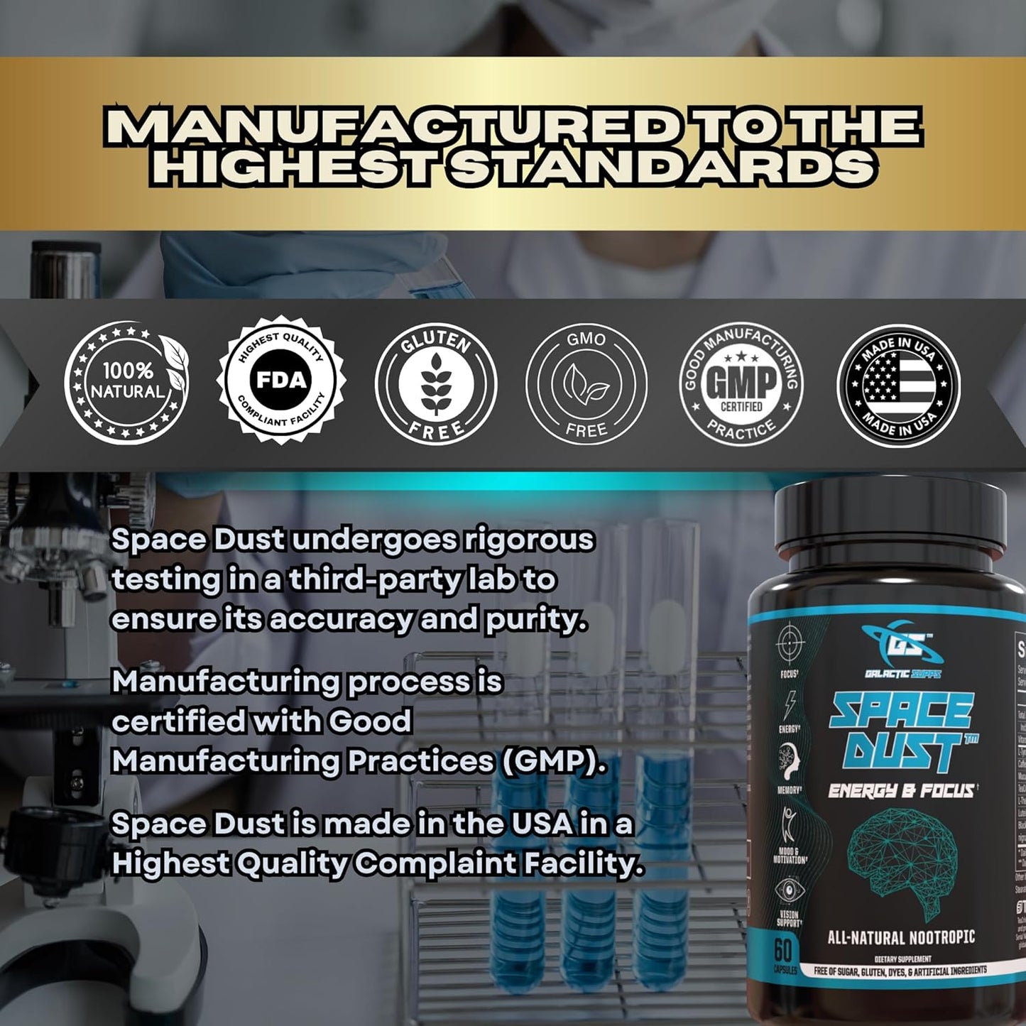 Memory and Focus Supplement for Men and Women - Natural Nootropic Brain Booster for Seniors - Enhances Reaction Times and Eye Health - All-Day Brain Energy - Ideal for Gamers