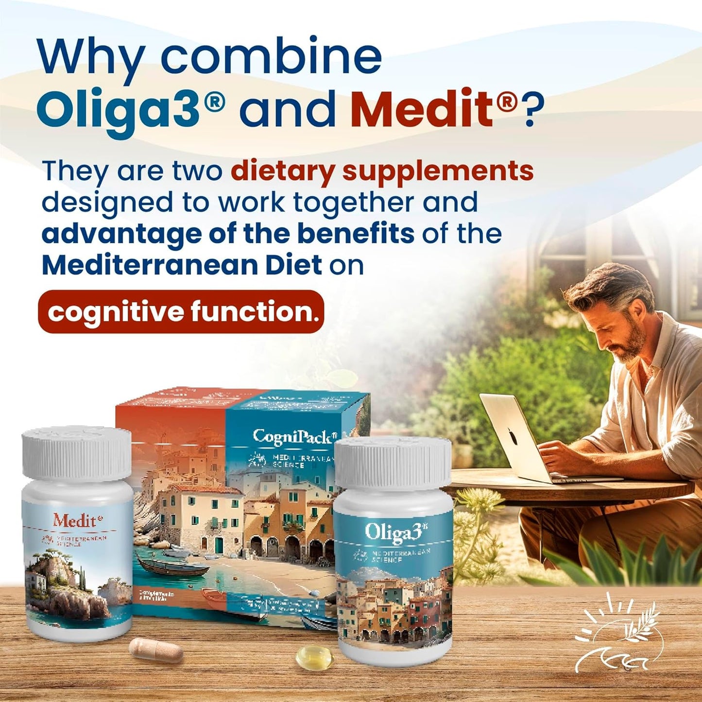 Memory & Focus Boosting Vitamins with Omega-3, Vitamin E, D, Magnesium, Zinc, Selenium, Saffron - CogniPack