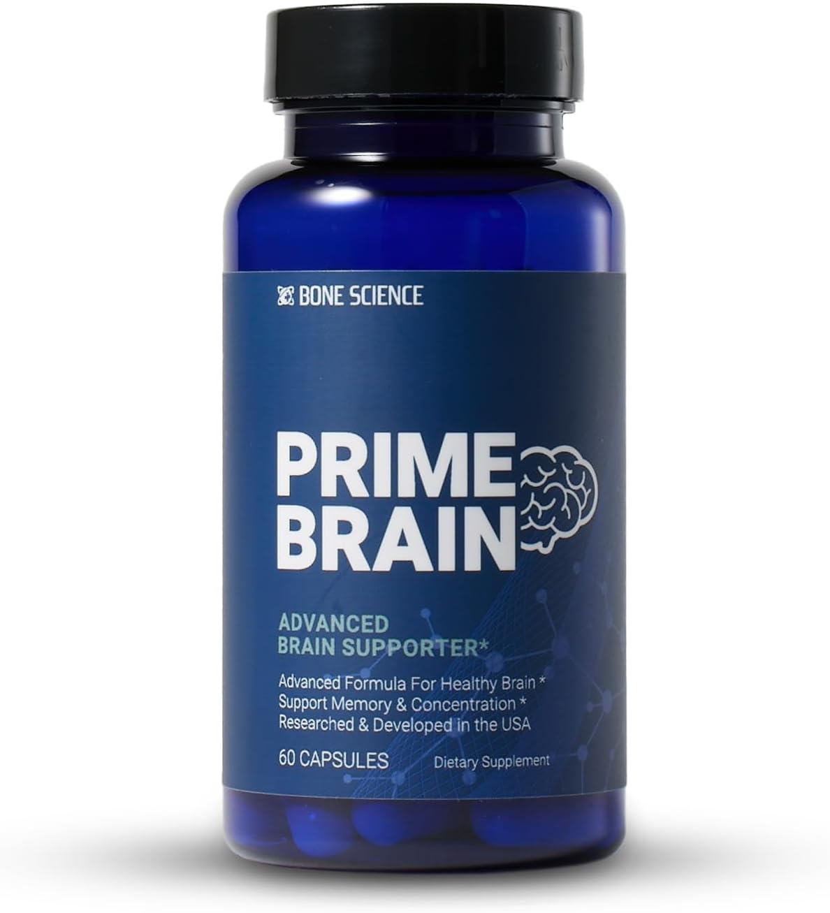 Memory & Focus Nootropic Supplement with Phosphatidylserine, Alpha GPC, L-Theanine & Ginkgo Biloba - 60 Capsules