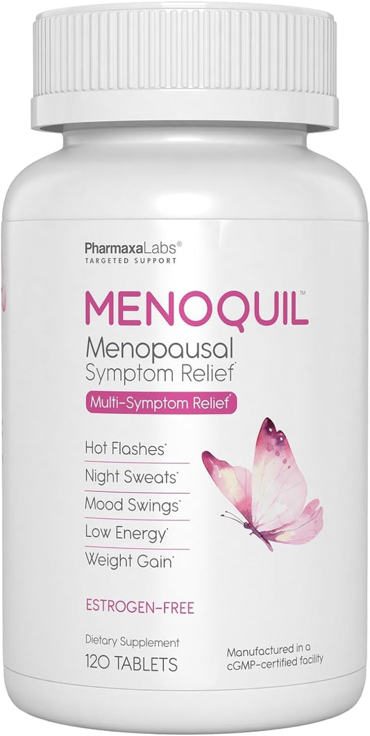 Menopausal Symptom Relief Tablets for Weight Gain, Hot Flashes, Night Sweats, Mood Swings, Sleep and Energy Boost