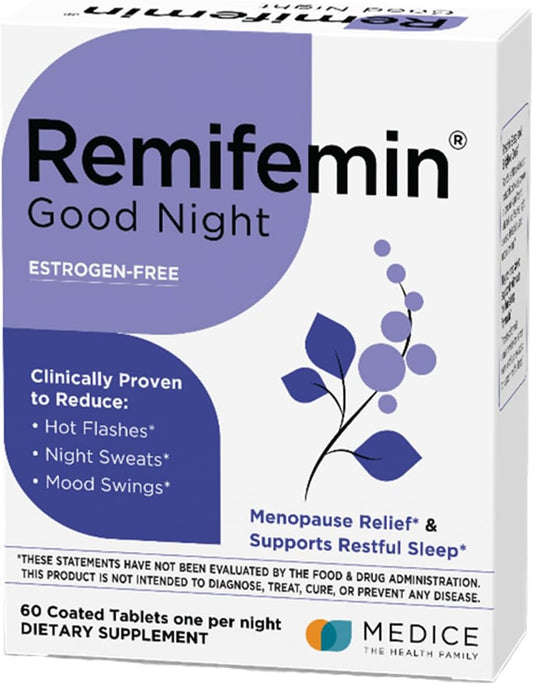 Menopause Relief and Sleep Support Tablets - Clinically Proven Ingredients - Black Cohosh Supplement - Estrogen-Free - Made in Germany