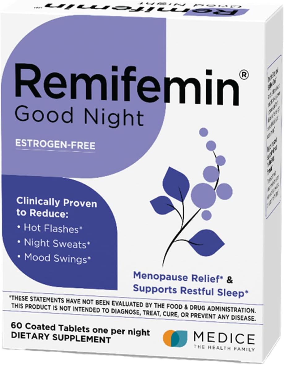 Menopause Relief and Sleep Support Tablets - Clinically Proven Ingredients - Black Cohosh Supplement - Estrogen-Free - Made in Germany
