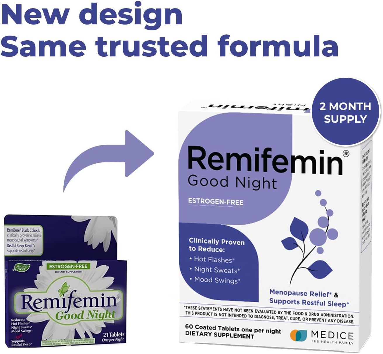 Menopause Relief and Sleep Support Tablets - Clinically Proven Ingredients - Black Cohosh Supplement - Estrogen-Free - Made in Germany