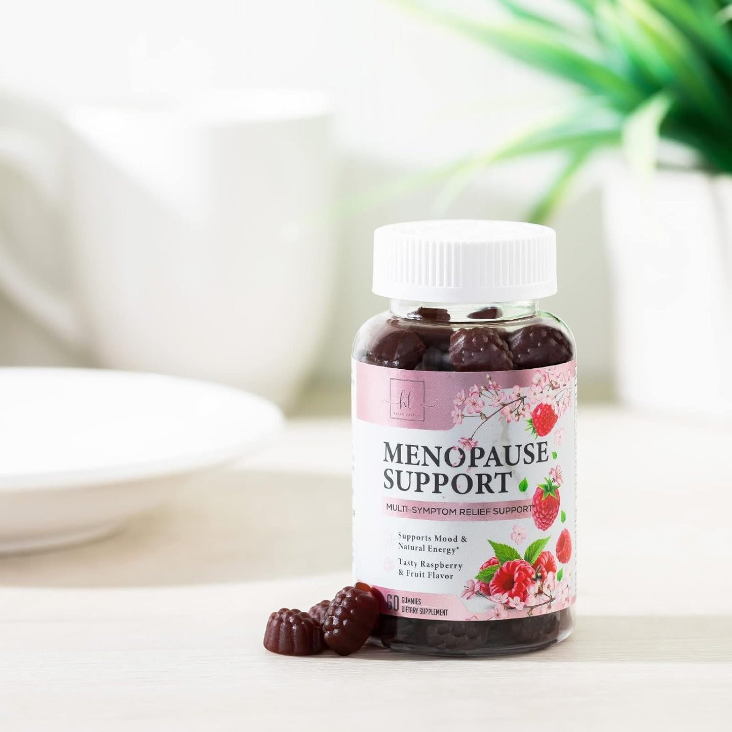 Menopause Relief Gummies for Women - Natural Menopause Support with Energy Boost - Hot Flash and Night Sweat Relief Supplement - 60 Gummies