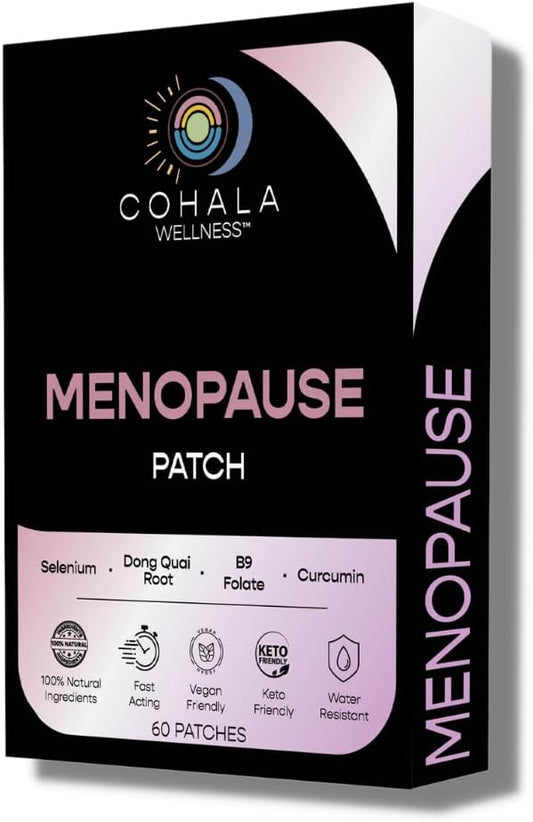 Menopause Relief Patch with Dong Quai Root, Selenium, Curcumin, Folate - 60 Day Supply