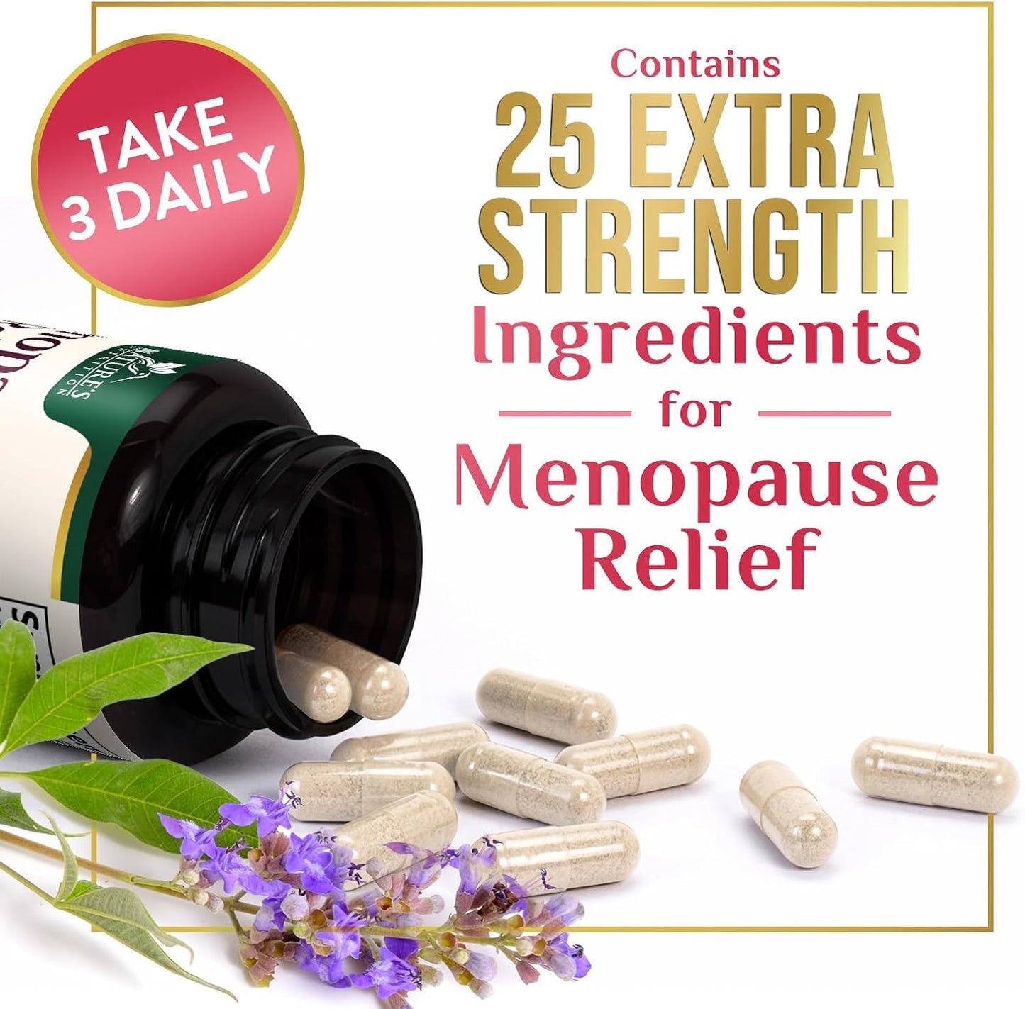 Menopause Relief Probiotics for Women with Black Cohosh & PH Balance - 120 Capsules