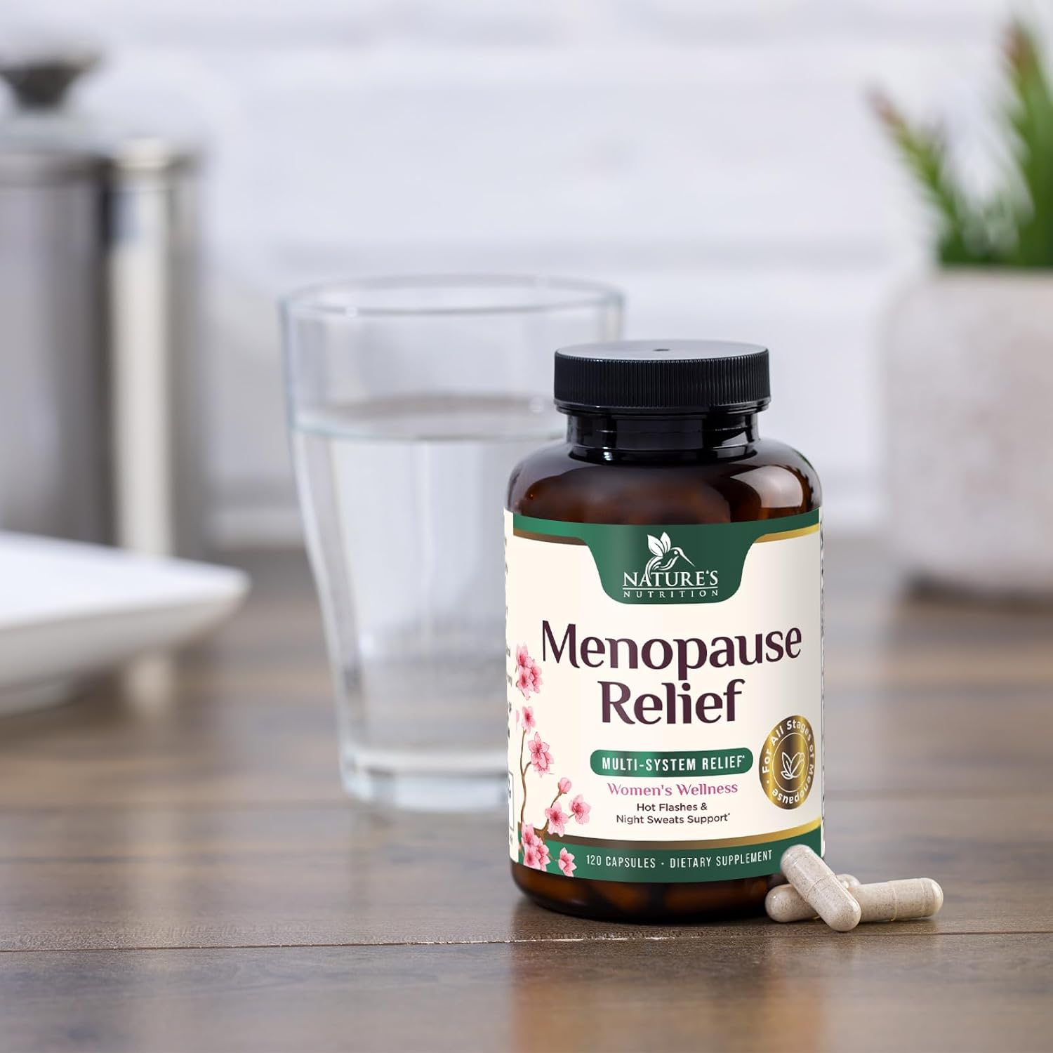 Menopause Relief Probiotics for Women with Black Cohosh & PH Balance - 120 Capsules