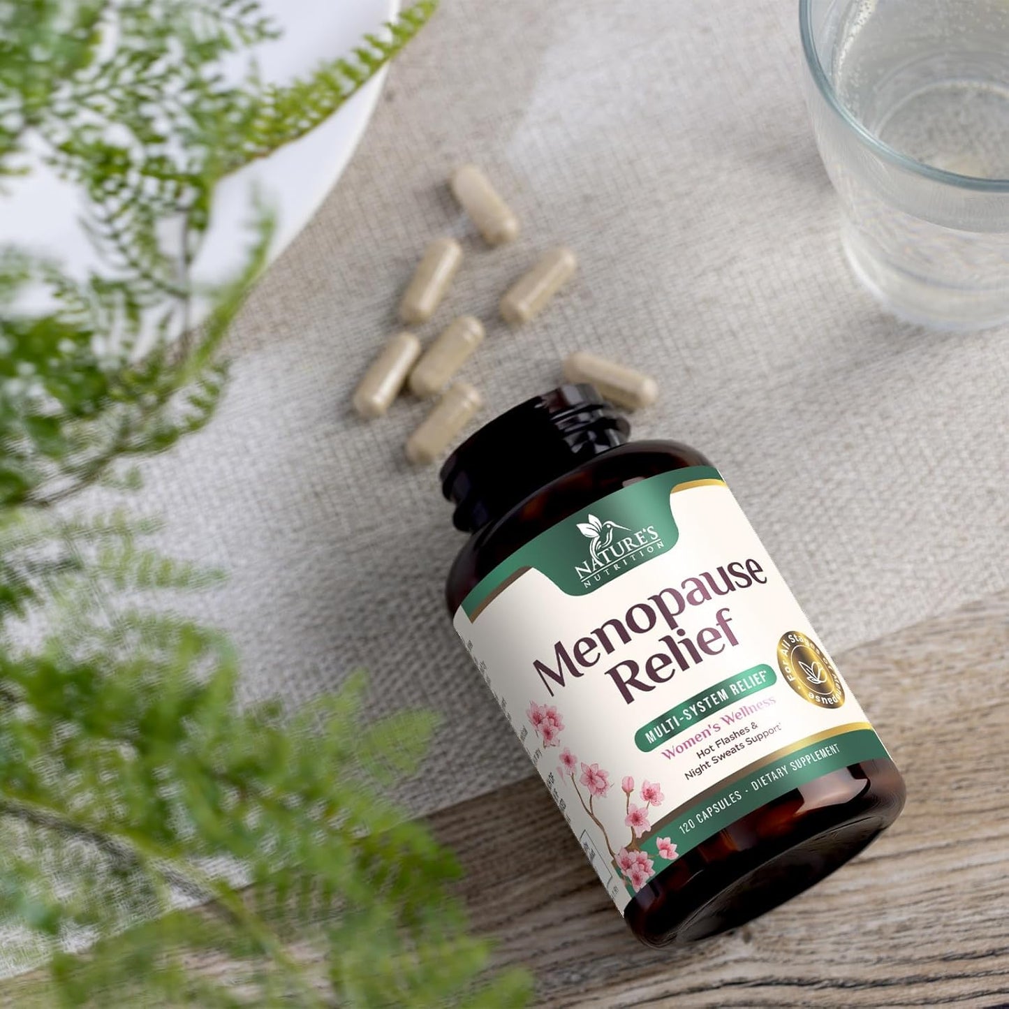 Menopause Relief Probiotics for Women with Black Cohosh & PH Balance - 120 Capsules