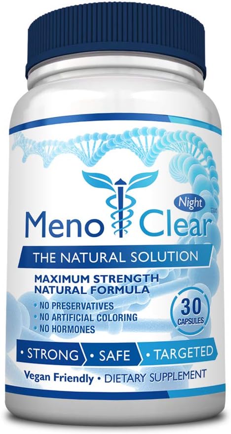 Menopause Relief Supplement for Hot Flashes, Mood Swings - Maximum Strength Day & Night Support - 6 Bottles - 100% Natural Blend
