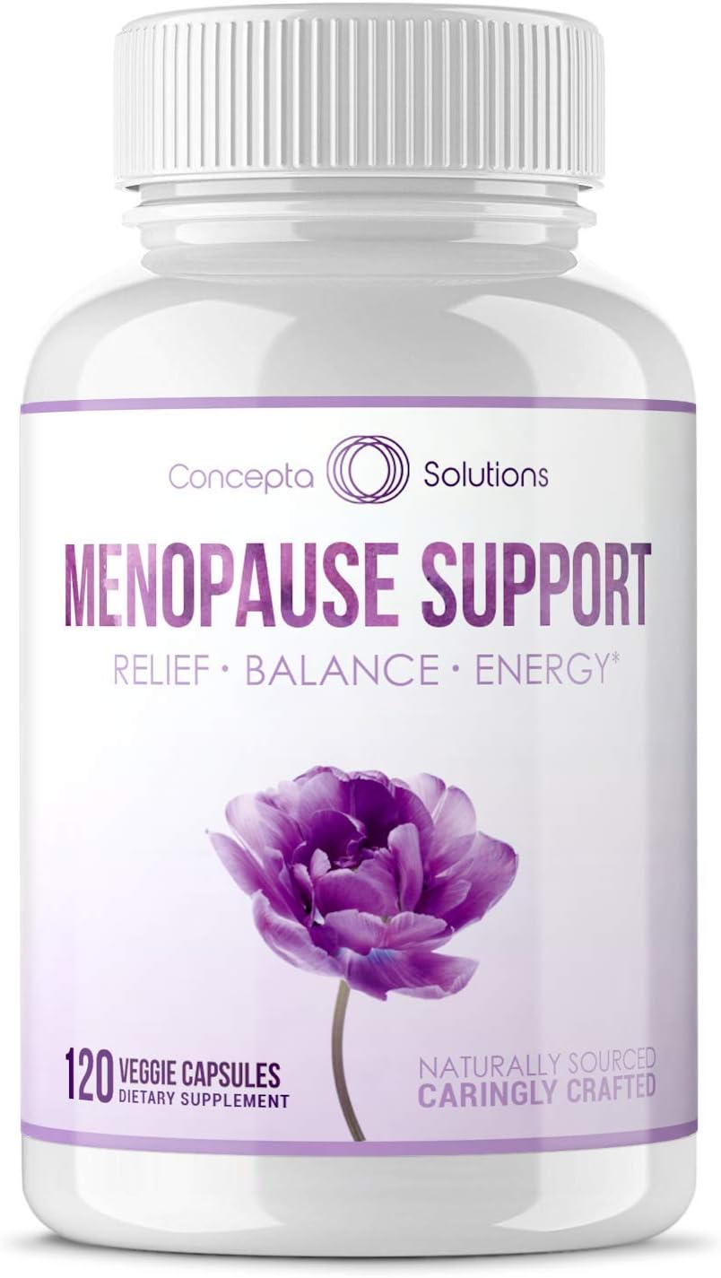 Menopause Relief Supplement for Weight Management - Natural Support for Hormonal Balance, Energy, Hot Flashes, Cold Sweats, Mood Swings - 120 Capsules