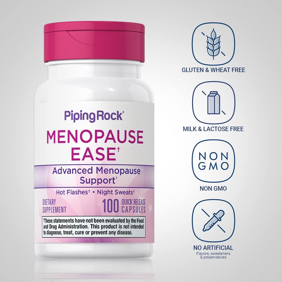 Menopause Relief Supplement for Women | 100 Capsules | Advanced Complex with Black Cohosh, Red Clover, Chasteberry | Non-GMO, Gluten Free