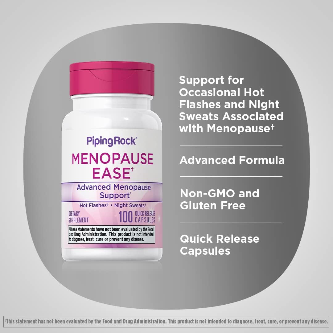 Menopause Relief Supplement for Women | 100 Capsules | Advanced Complex with Black Cohosh, Red Clover, Chasteberry | Non-GMO, Gluten Free