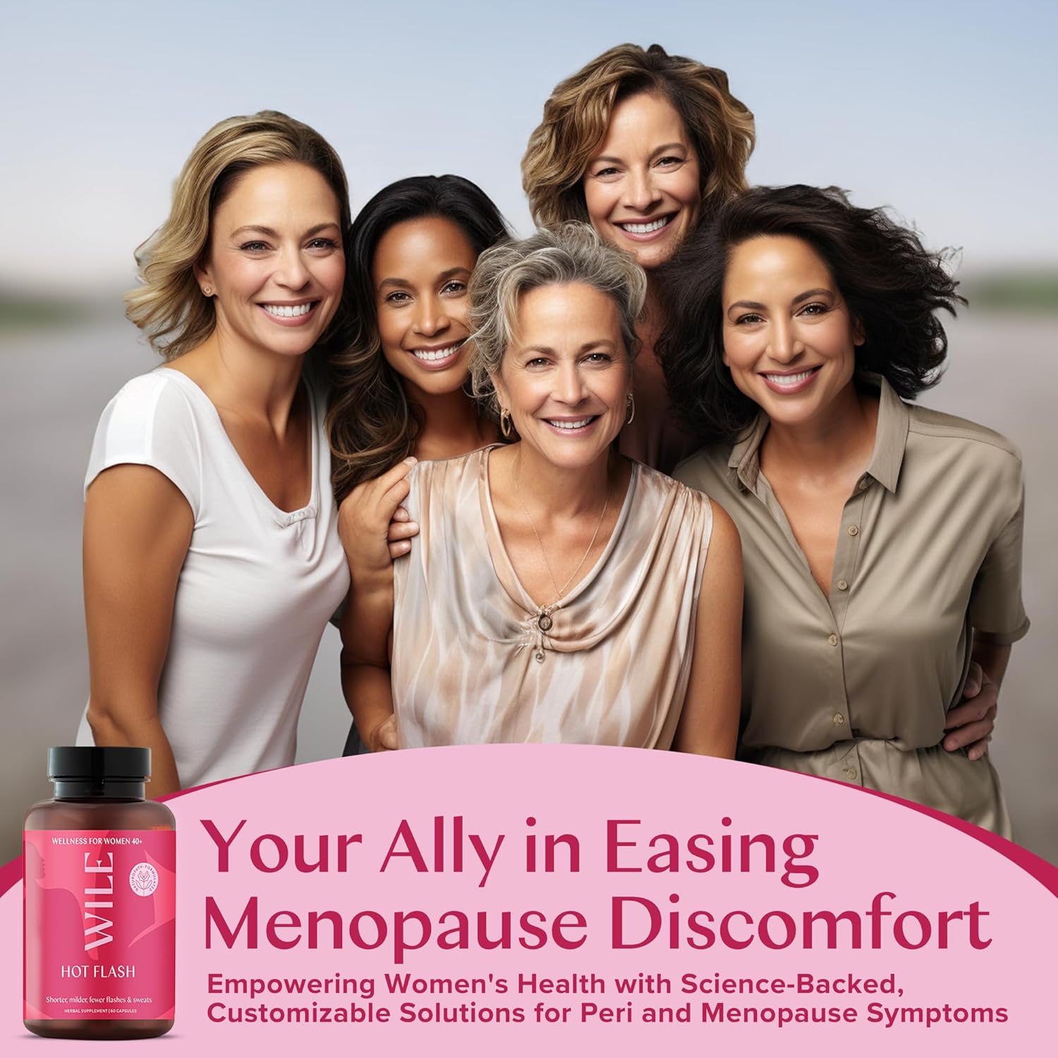 Menopause Relief Supplements for Women - Kudzu Root for Hot Flashes & Night Sweats - Premenopause Support for Stress & Hormone Balance - 30 Servings