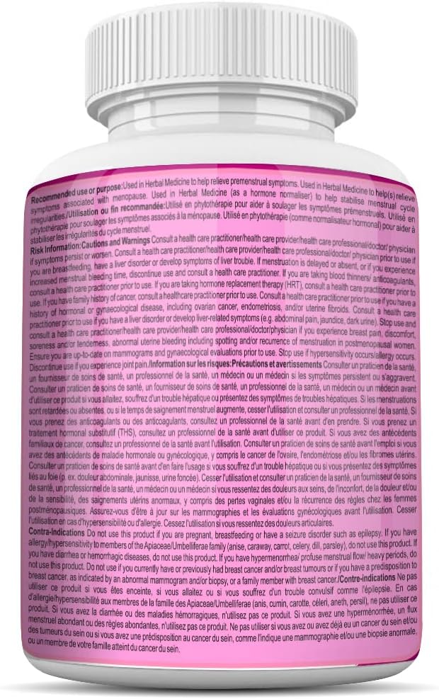 Menopause Relief Support Supplement for Women - Hot Flashes, Night Sweats, Hormonal Balance - Estrogen, Wild Yam, Black Cohosh, Red Clover - Chasteberry Pills