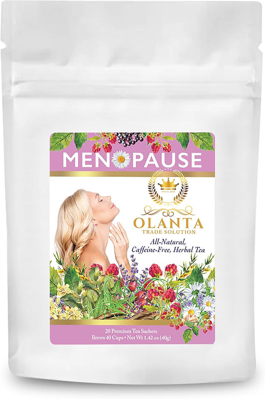 Menopause Relief Tea - Cooling Supplements and Herbal Remedies for Women - 20 Premium Sachets