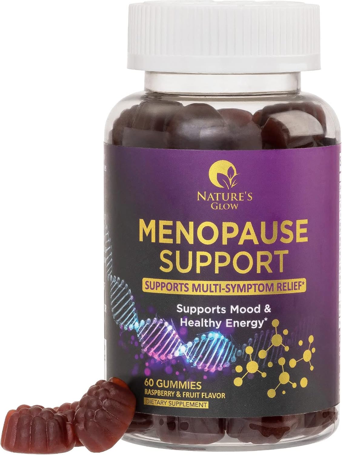 Menopause Relief Vitamin Gummies for Women - Natural Menopause Support for Hot Flashes, Night Sweats, and Energy - Non-GMO & Gluten Free - 60 Gummies