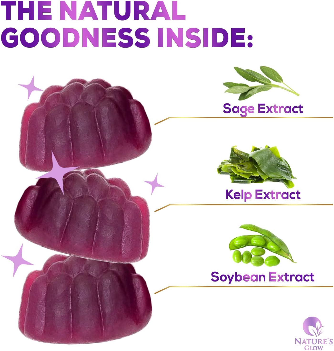 Menopause Relief Vitamin Gummies for Women - Natural Menopause Support for Hot Flashes, Night Sweats, and Energy - Non-GMO & Gluten Free - 60 Gummies