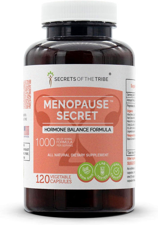 Menopause Secret Herbal Supplement Blend for Hormone Balance - 120 Capsules by Secrets of the Tribe