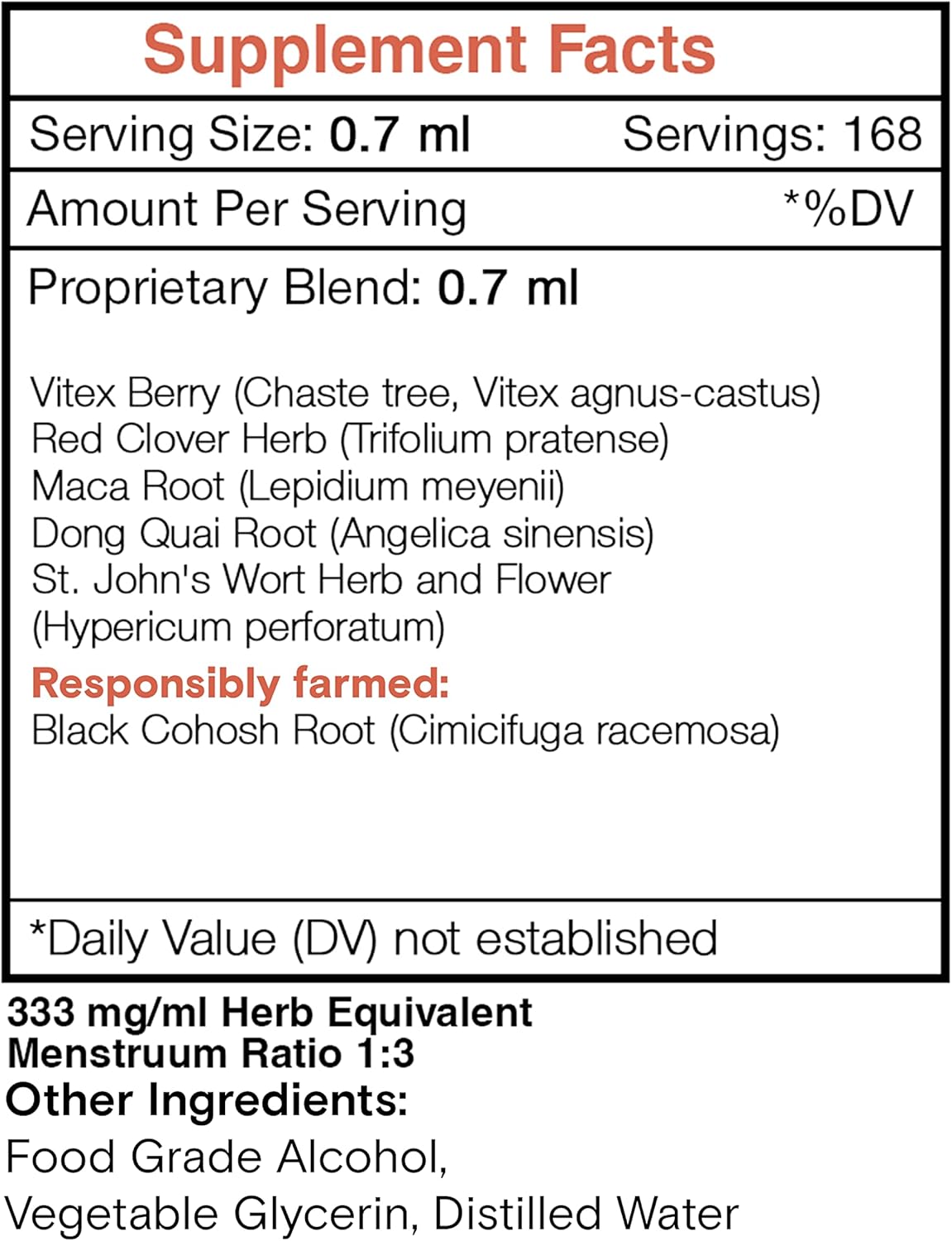 Menopause Secret Herbal Supplement Drops - Hormone Balance Formula (4 fl oz)