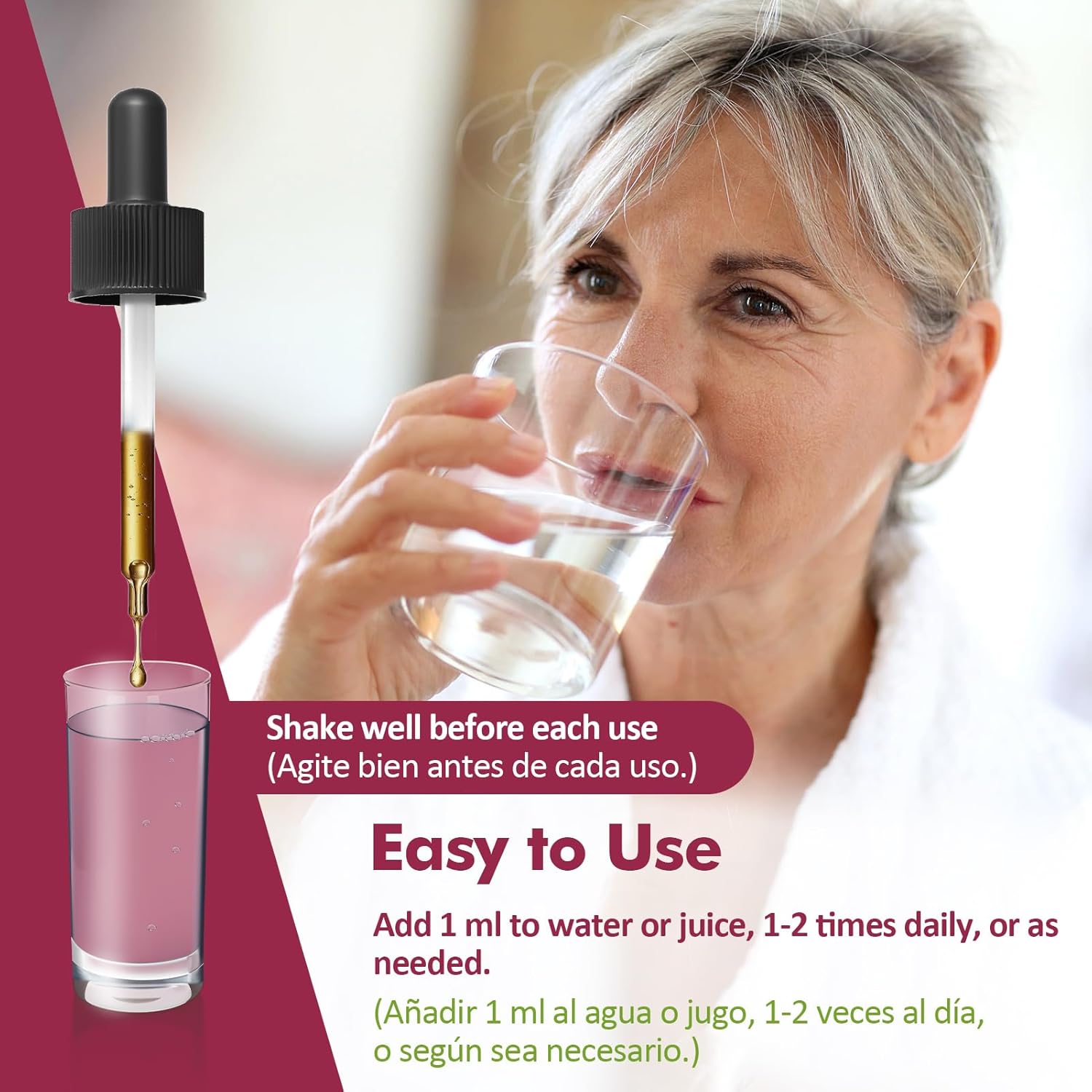 Menopause Support Drops with Black Cohosh & Valerian for Hot Flashes & Night Sweats - 2oz