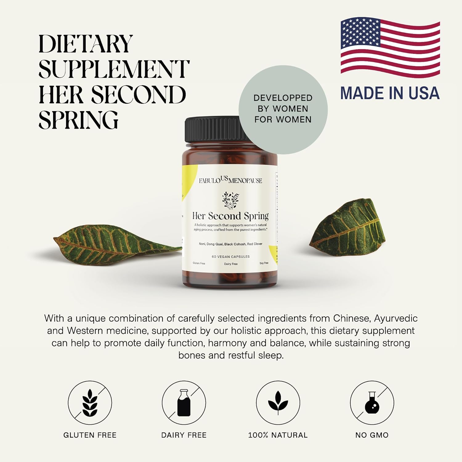 Menopause Support Kit with Black Cohosh Capsules, E-Book, Recipes, Tracker, and Pilates Videos - Relief for Perimenopause and Menopause Symptoms