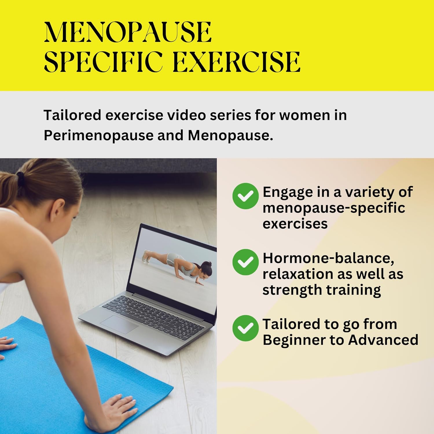 Menopause Support Kit with Black Cohosh Capsules, E-Book, Recipes, Tracker, and Pilates Videos - Relief for Perimenopause and Menopause Symptoms