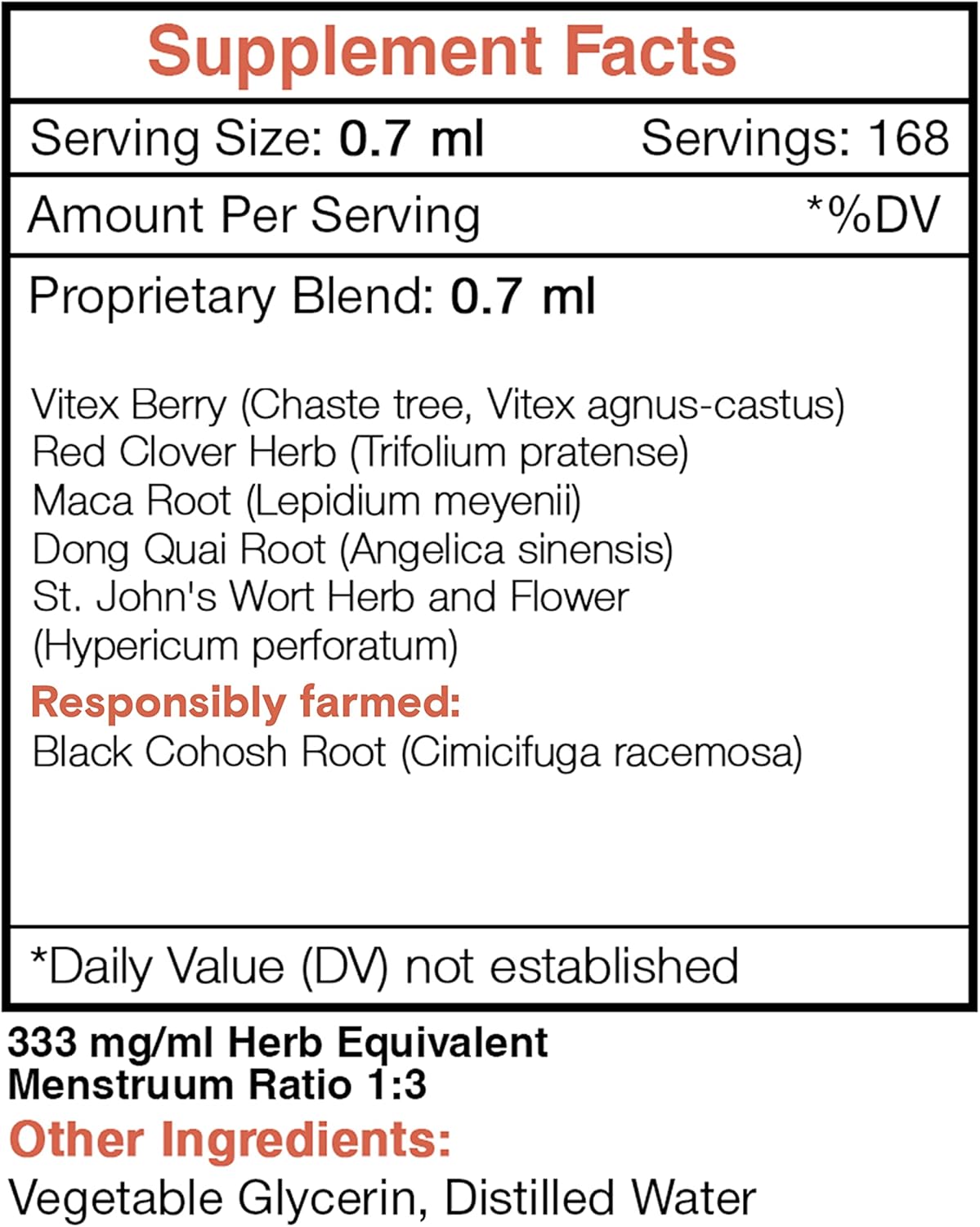 Menopause Support Liquid Extract - Herbal Supplement Blend for Hormone Balance (4 fl oz)