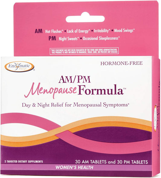 Menopause Support Supplement - Enzymatic Therapy AM/PM Formula - 60 Tablets