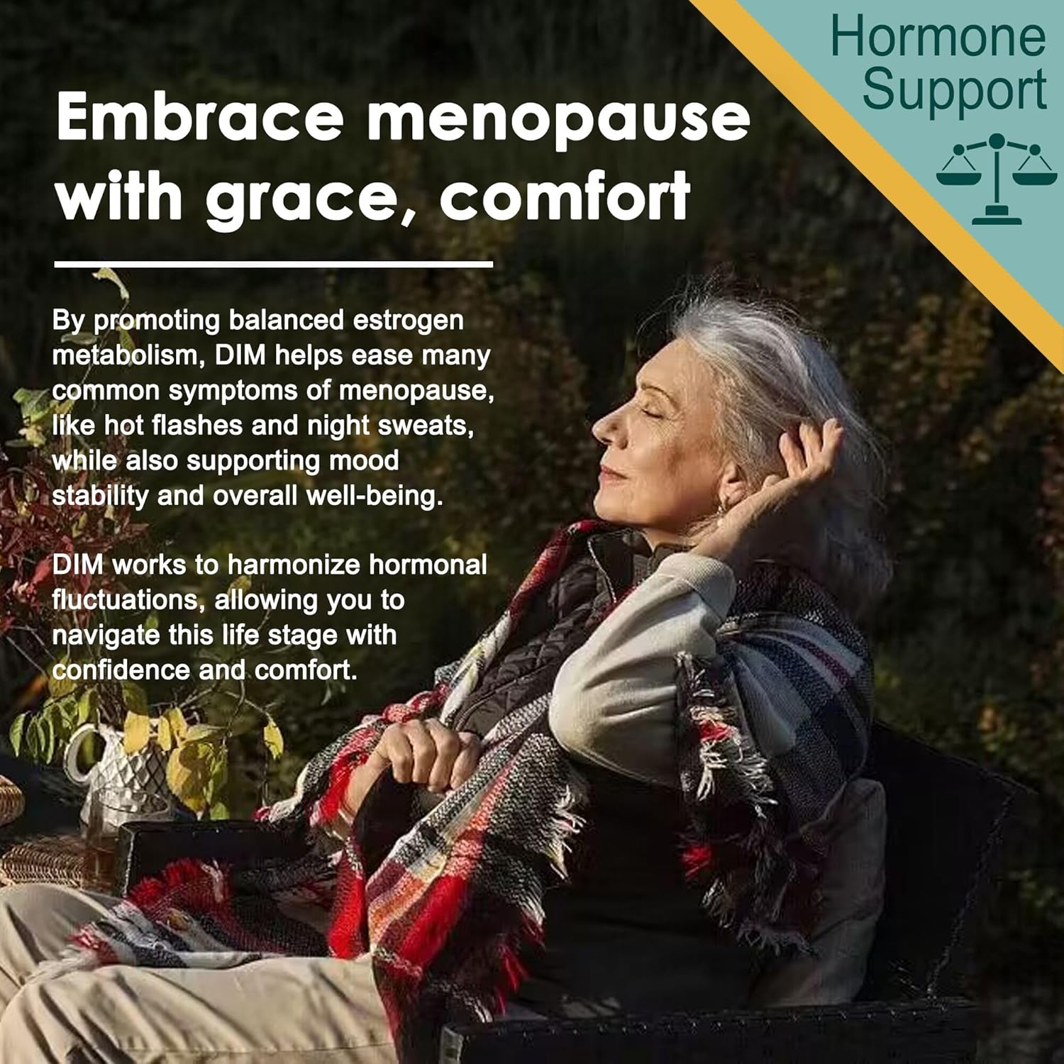Menopause Support Supplement 200mg/400mg for Hot Flashes, Mood Swings, Disturbed Sleep - Hormone Balance, PMS & PCOS Relief - Estrogen Supplement with DIM SGS & Dong Quai