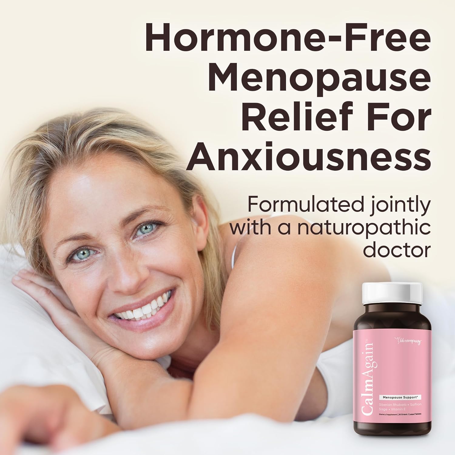Menopause Support Supplement for Nervousness & Hot Flashes - Hormone Balance & Mood Support - Antioxidant Rich Ingredients - 30 Ct