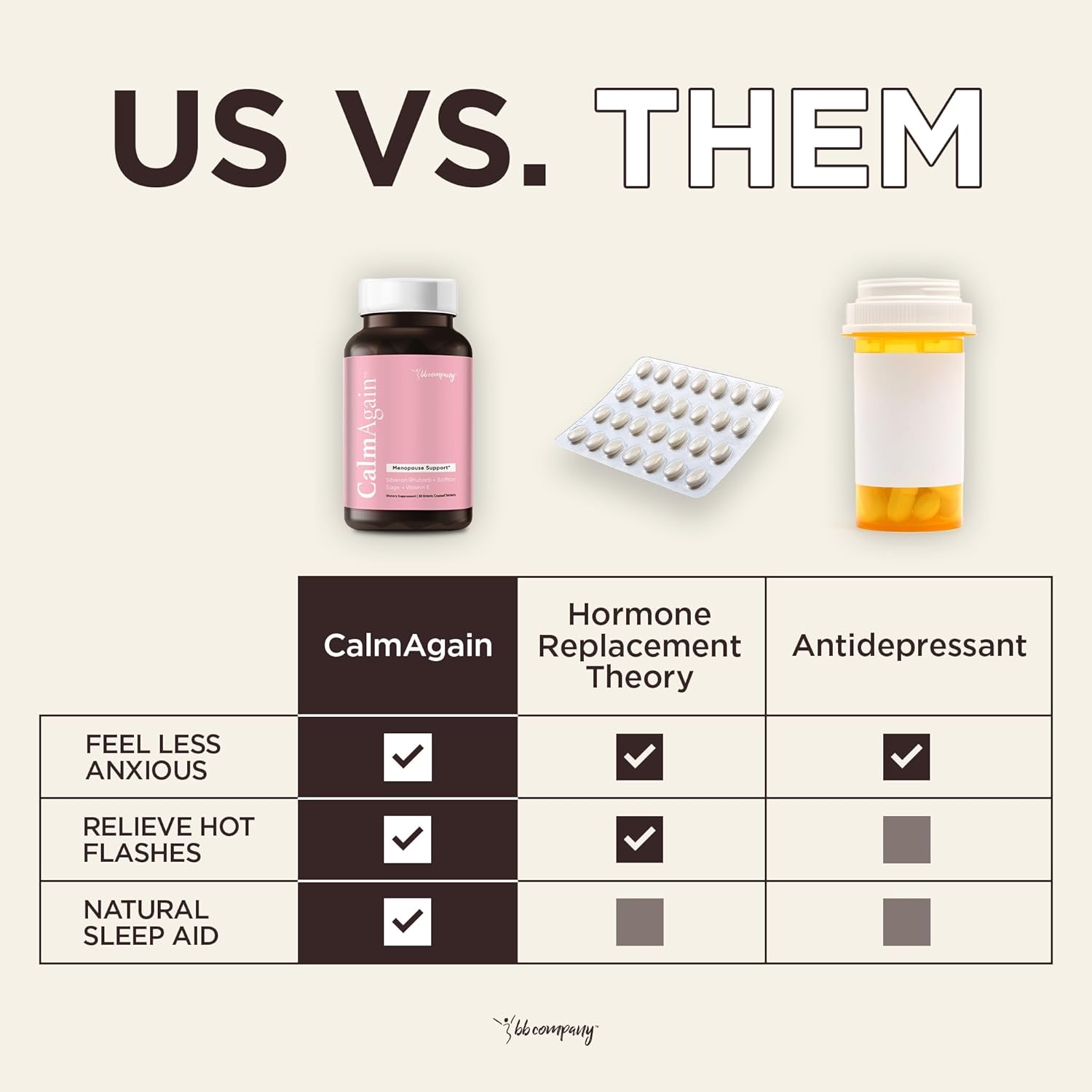 Menopause Support Supplement for Nervousness & Hot Flashes - Hormone Balance & Mood Support - Antioxidant Rich Ingredients - 30 Ct