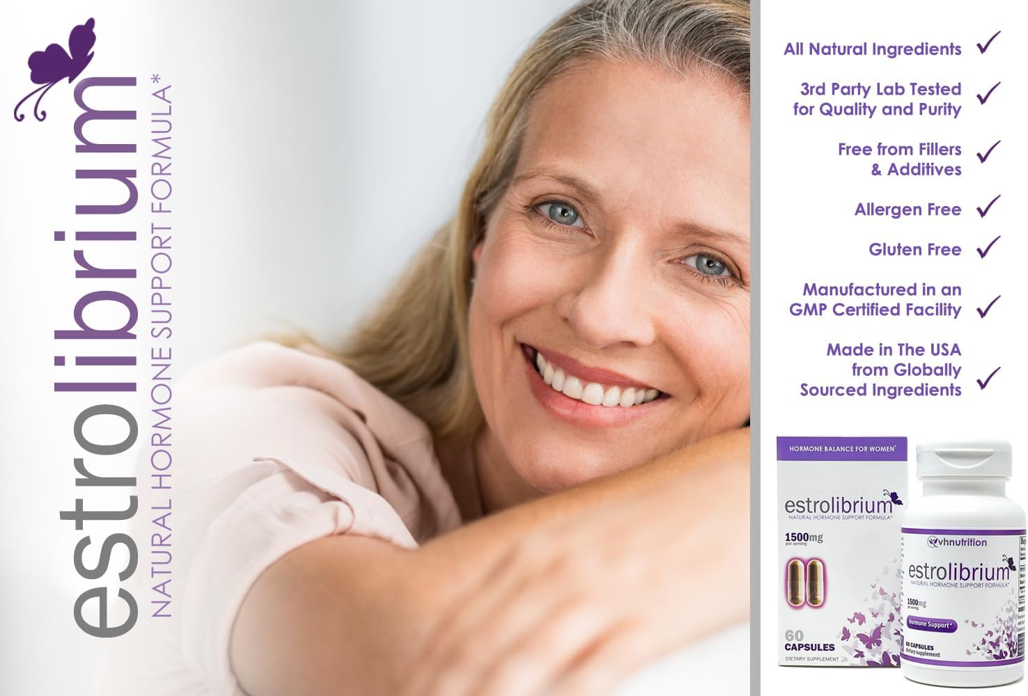 Menopause Support Supplement for Women - Hormone Balance with Black Cohosh, Shatavari, Chaste Tree Berry, Dong Quai - 60 Capsules