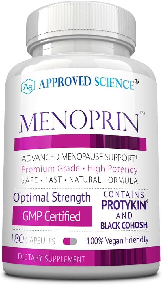Menopause Support Supplement with Protykin, Rhodiola Rosea, Black Cohosh - 180 Vegan Capsules
