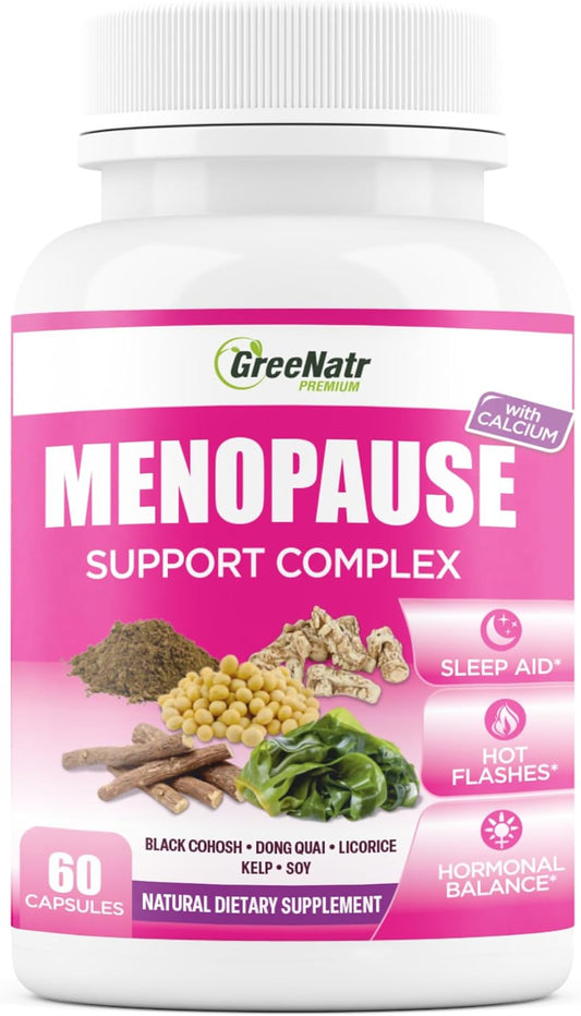 Menopause Support Supplements for Women with Dong Quai and Black Cohosh - Hormone Balance - 60 Capsules