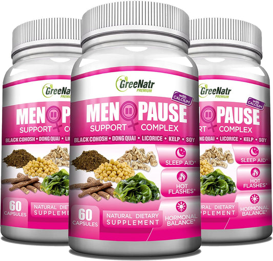 Menopause Support Supplements for Women with Dong Quai and Black Cohosh - Hormone Balance - 3 Bottles