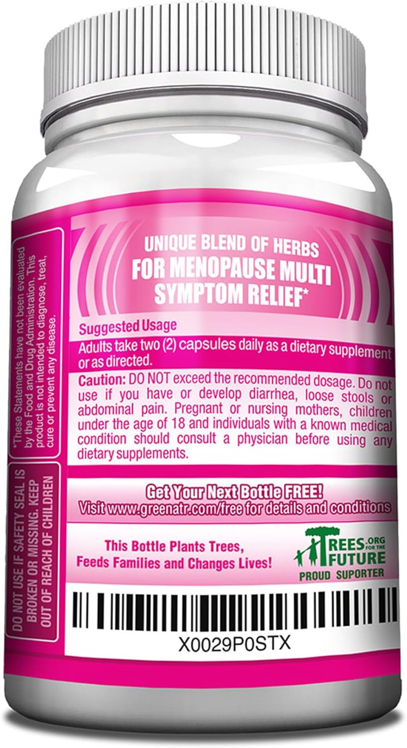 Menopause Support Supplements for Women with Dong Quai and Black Cohosh - Hormone Balance - 3 Bottles