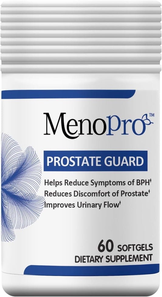 Menopro Prostate Guard Softgels - Supports Urinary Health with Boswellia, Saw Palmetto, Pygeum, Plant Sterols, Lycopene, Boron - 60 Day Supply, 60 ct.