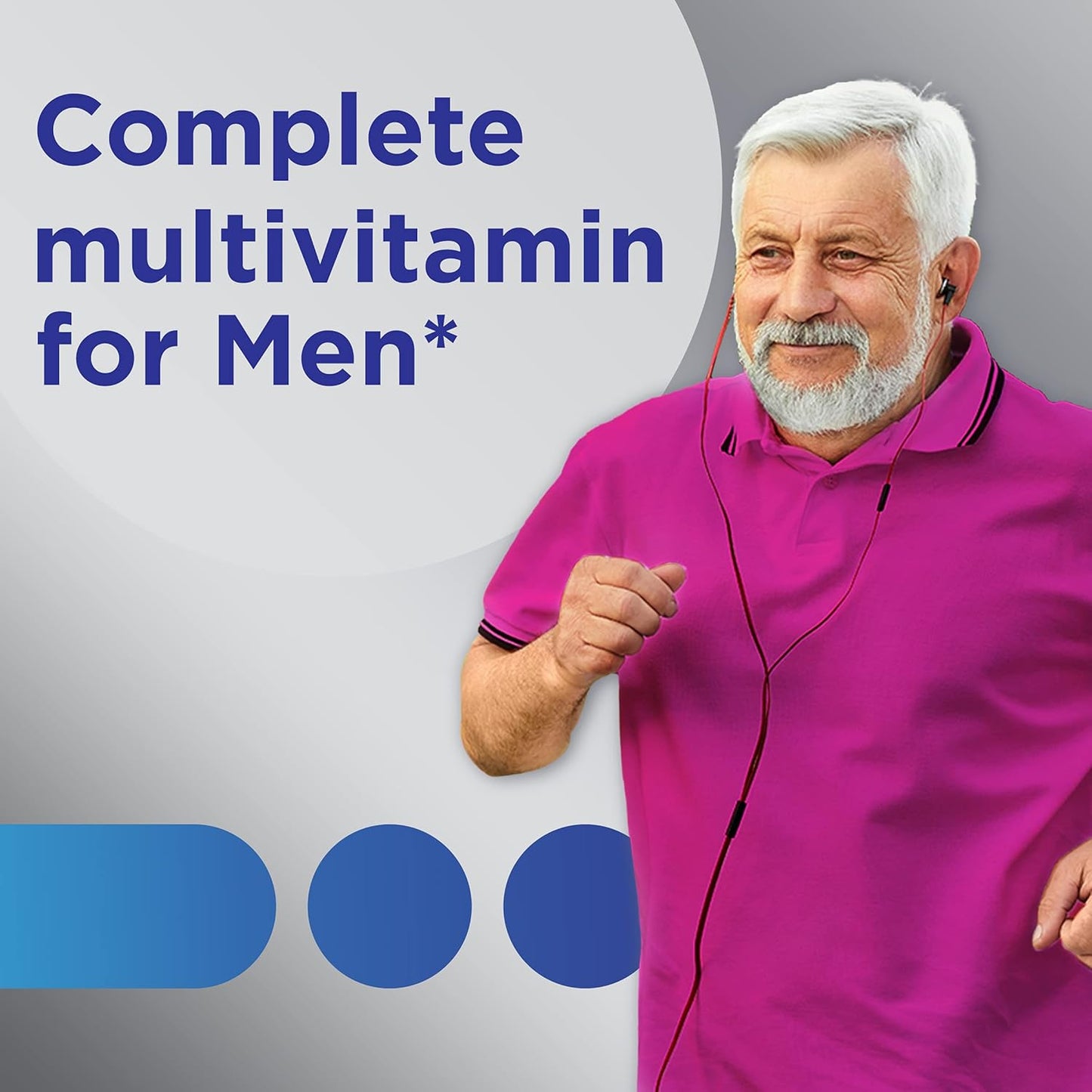 Men's 50+ Centrum Silver Multivitamin with Vitamin D3, B Vitamins, and Zinc - 100 Count